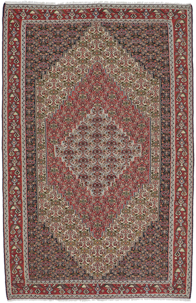 5 x 8 Vintage Persian Senneh Kilim Rug 78043