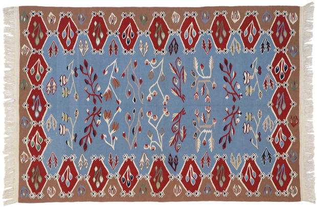 4 x 6 Vintage Oltenian Romanian Kilim Rug 78048