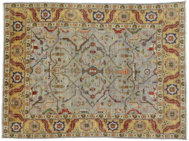 7 x 10 Vintage-Inspired Oushak Rug 80679