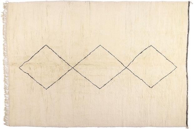 11 x 16 Organic Modern Moroccan Beni Ourain Rug 21137