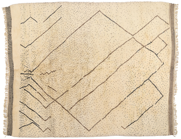 11 x 12 Organic Modern Beni Mrirt Moroccan Rug 21152