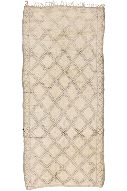 6 x 14 Vintage Moroccan Beni Ourain Rug 21415