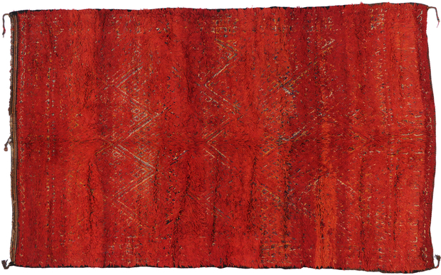 7 x 11 Vintage Red Beni MGuild Moroccan Rug 21196
