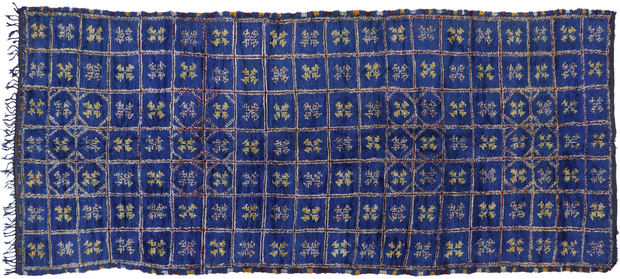 6 x 14 Vintage Blue Moroccan Rug 21217