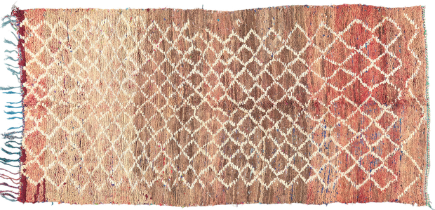 5 x 11 Vintage Boucherouite Moroccan Rag Rug 21293