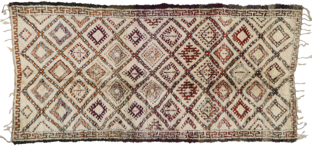 6 x 13 Vintage Beni Ourain Moroccan Rug 21355