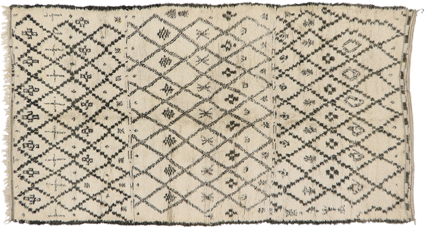 7 x 12 Vintage Beni Ourain Moroccan Rug 21393