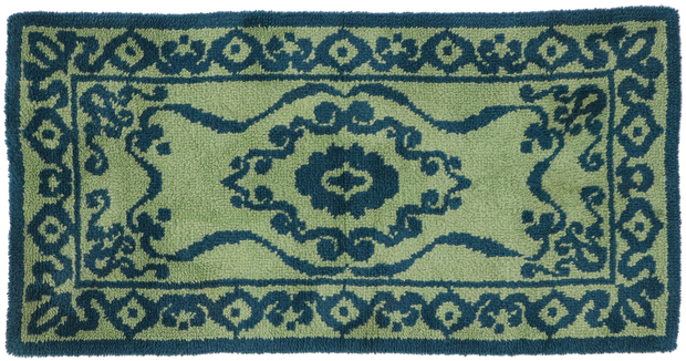 3 x 5 Vintage Green Swedish Pile Rug 78111