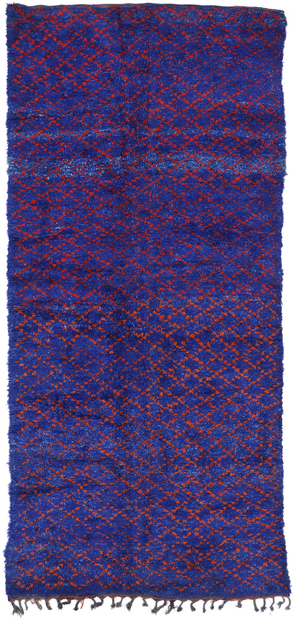 6 x 13 Vintage Blue Moroccan Rug 21237