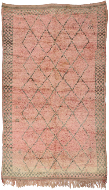 6 x 10 Vintage Pink Boujad Moroccan Rug 21247