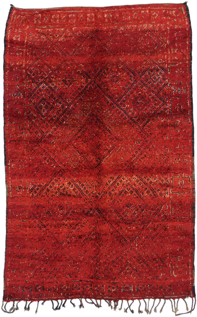 6 x 10 Vintage Red Moroccan Rug 21269