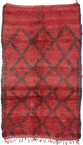 7 x 11 Vintage Red Beni MGuild Moroccan Rug 21276