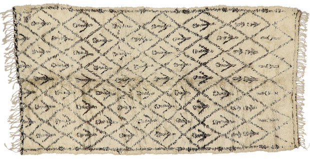 7 x 14 Vintage Moroccan Beni Ourain Rug 21403