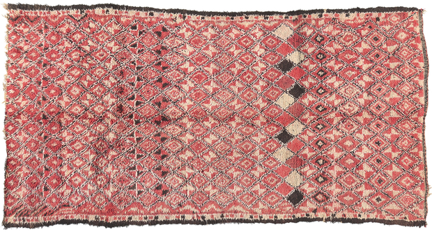 5 x 11 Vintage Red Beni MGuild Moroccan Rug 21243