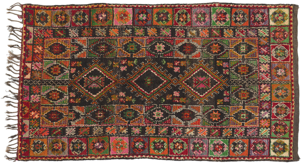 6 x 10 Colorful Vintage Boujad Moroccan Rug 21308