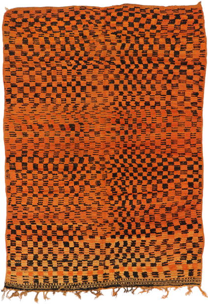 6 x 9 Vintage Orange Moroccan Rug 21319