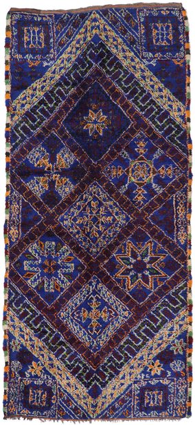 6 x 14 Vintage Blue Moroccan Rug 21331