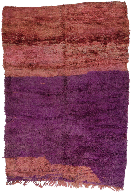 6 x 9 Vintage Purple Beni Mrirt Moroccan Rug 21445