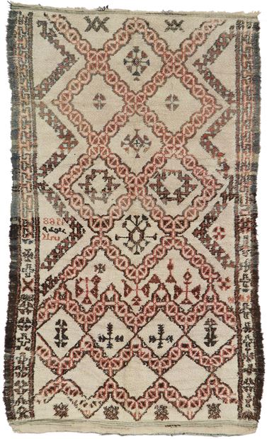 6 x 9 Vintage Moroccan Beni Ourain Rug 21382