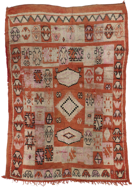 6 x 8 Vintage Boujad Moroccan Rug 21448