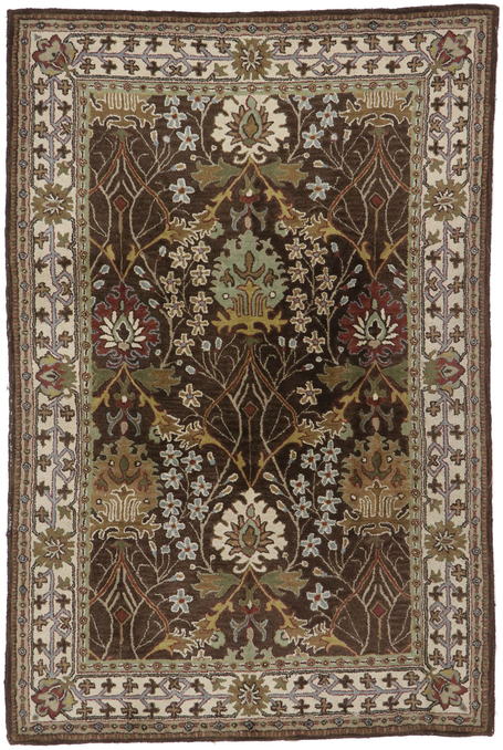 6 x 9 Vintage American Hooked Rug 78115