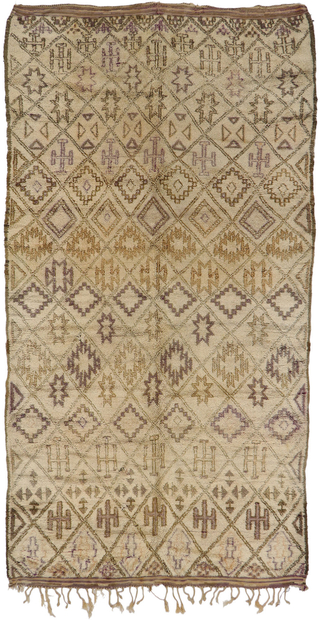 7 x 12 Vintage Moroccan Beni Ourain Rug 21401