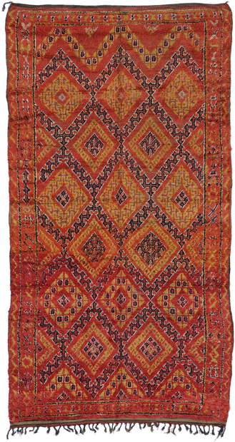 6 x 11 Vintage Red Beni MGuild Moroccan Rug 21505