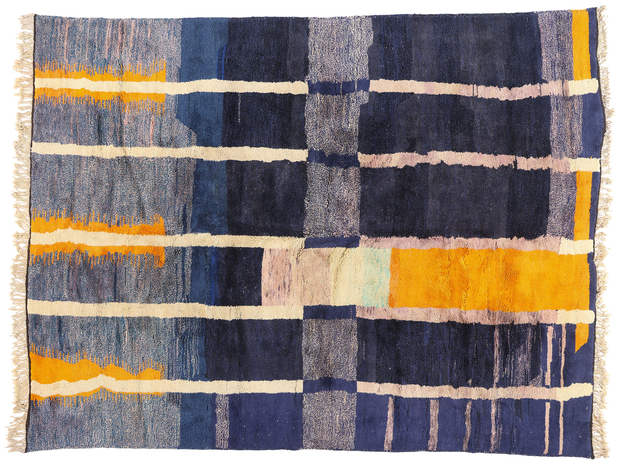 10 x 13 Modern Abstract Beni Mrirt Moroccan Rug 21641