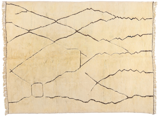 10 x 13 Organic Modern Beni Mrirt Moroccan Rug 21644
