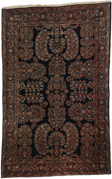 4 x 7 Antique Persian Sarouk Rug 78135