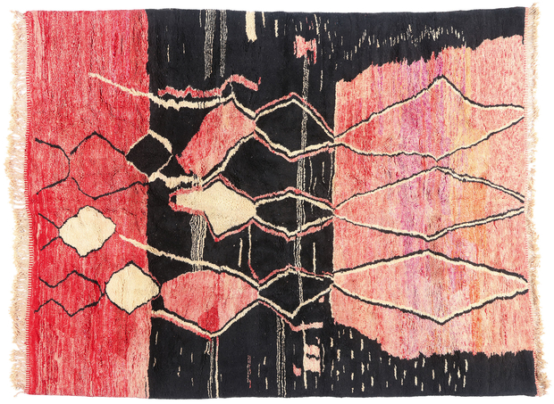 10 x 13 Modern Beni Mrirt Moroccan Rug 21648