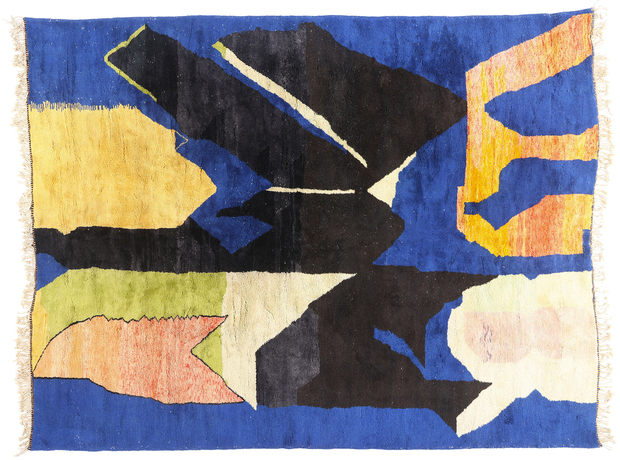 10 x 13 Modern Abstract Beni Mrirt Moroccan Rug 21649