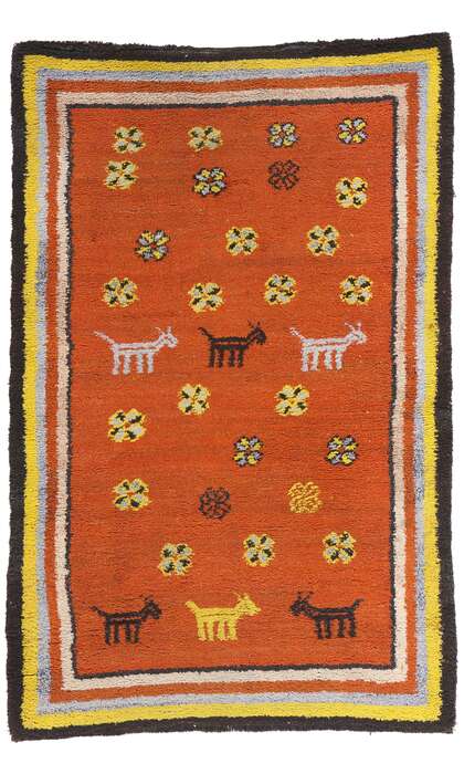 3 x 5 Vintage Zanagah Tikdift Moroccan Rug 79187