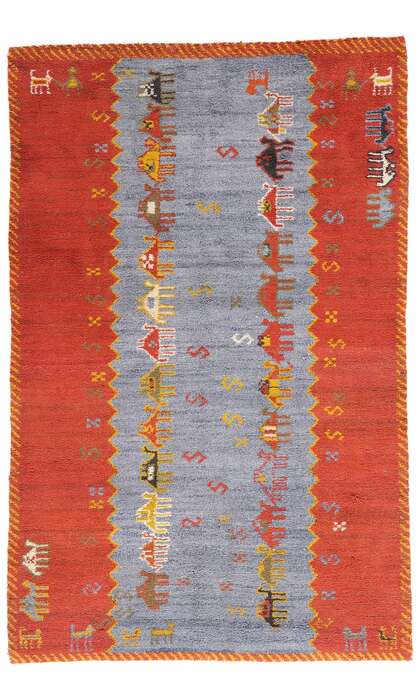 5 x 8 Vintage Zanagah Tikdift Moroccan Rug 79186