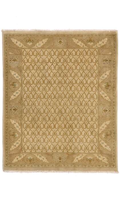 4 x 5 Vintage Earth-Tone Indian Rug 76983