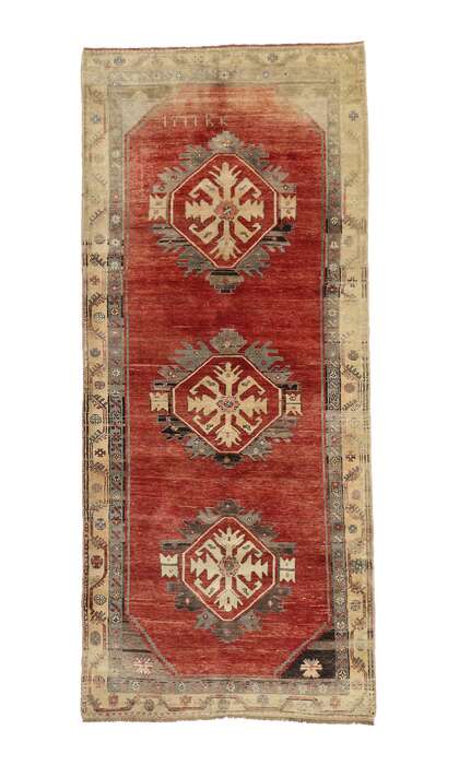5 x 12 Vintage Red Turkish Oushak Rug 51383
