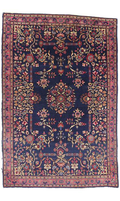 4 x 6 Antique Persian Kerman Rug 79258