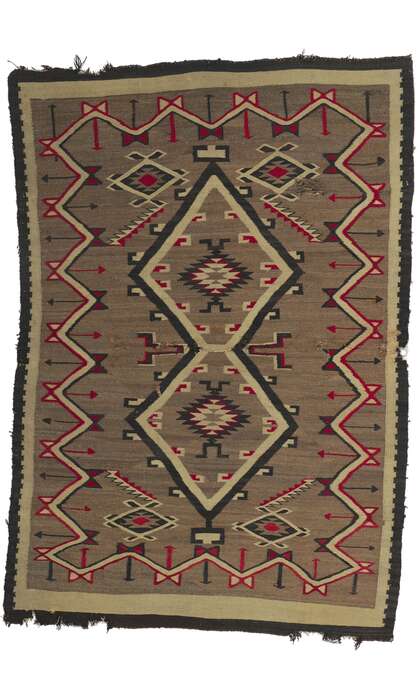4 x 6 Antique Crystal Navajo Rug 78322