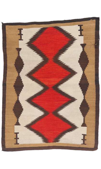 4 x 5 Antique Eye Dazzler Navajo Rug 79253