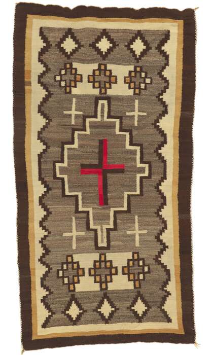 4 x 7 Antique Ganado Navajo Rug 78351