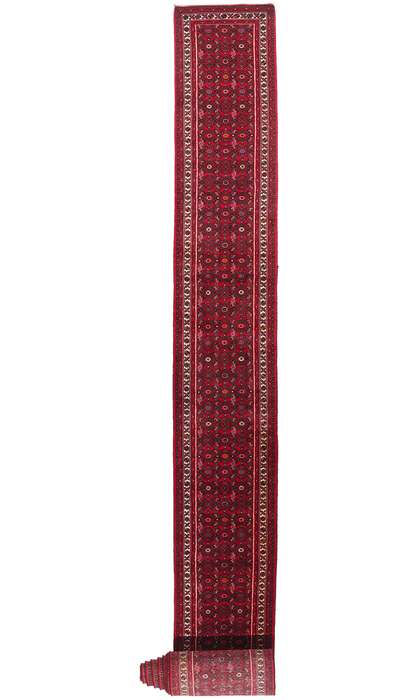 3 x 38 Extra-Long Antique Persian Hussainabad Hamadan Rug Runner 79255