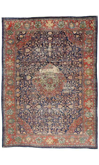 14 x 19 Late 19th Century Antique Persian Sultanabad Rug 79228