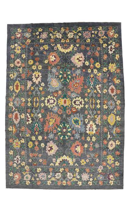 12 x 17 Colorful Turkish Oushak Rug 60656