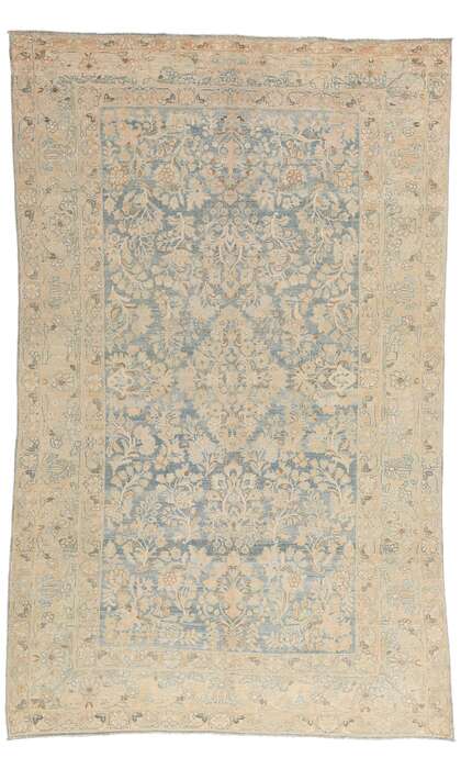 7 x 11 Late 19th Century Distressed Antique Persian Malayer Rug 54019