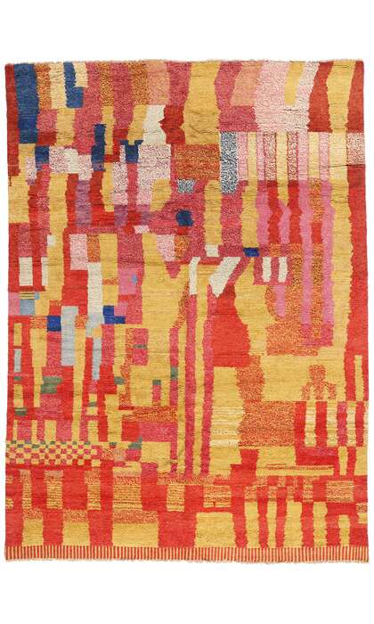 10 x 14 Modern Abstract Moroccan Rug 80569