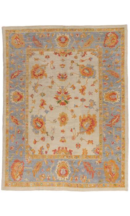 9 x 12 Colorful Turkish Oushak Rug 52165