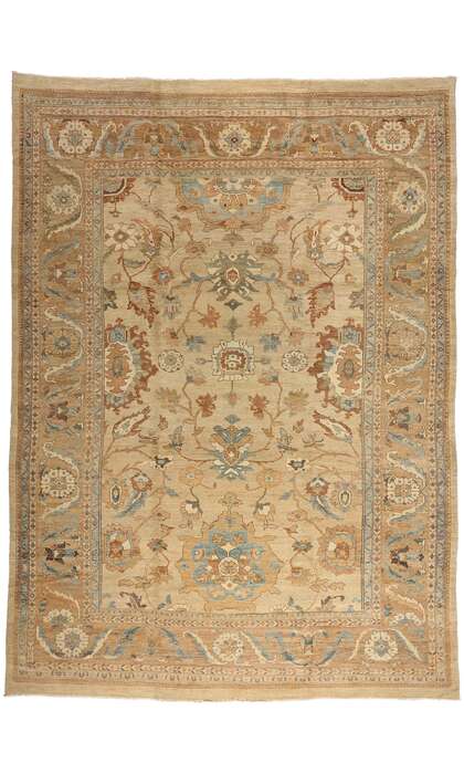 13 x 18 Modern Earth-Tone Persian Sultanabad Rug 76553