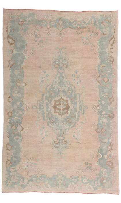 5 x 8 Vintage Pink Turkish Oushak Rug 53996