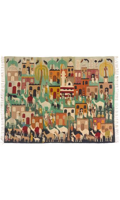 6 x 8 Vintage Egyptian Kilim Tapestry Rug 79221
