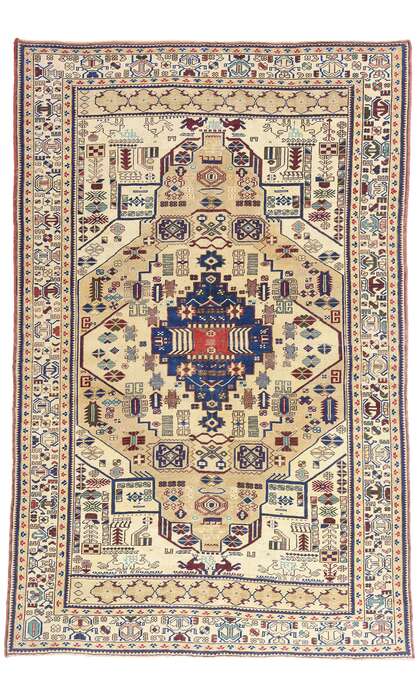 6 x 10 Vintage Turkish Oushak Rug 53225